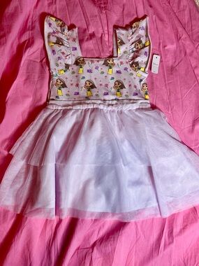 Disney Lilac Girls' Mulan Tulle Dress with Ruffle Sleeves